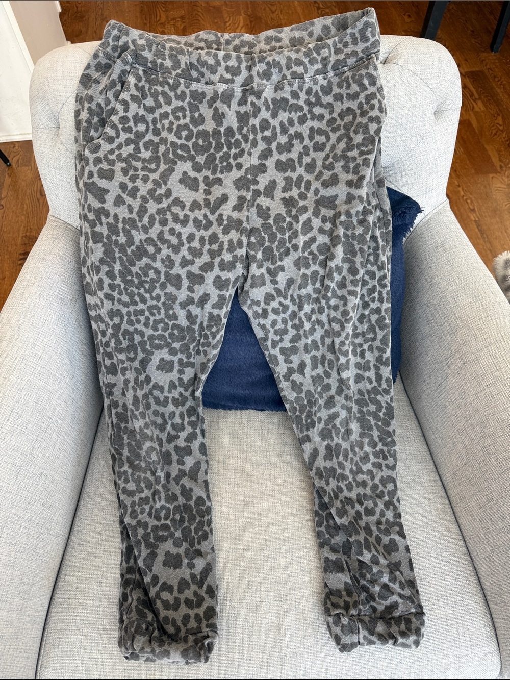 Sundry Gray Leopard Print Joggers